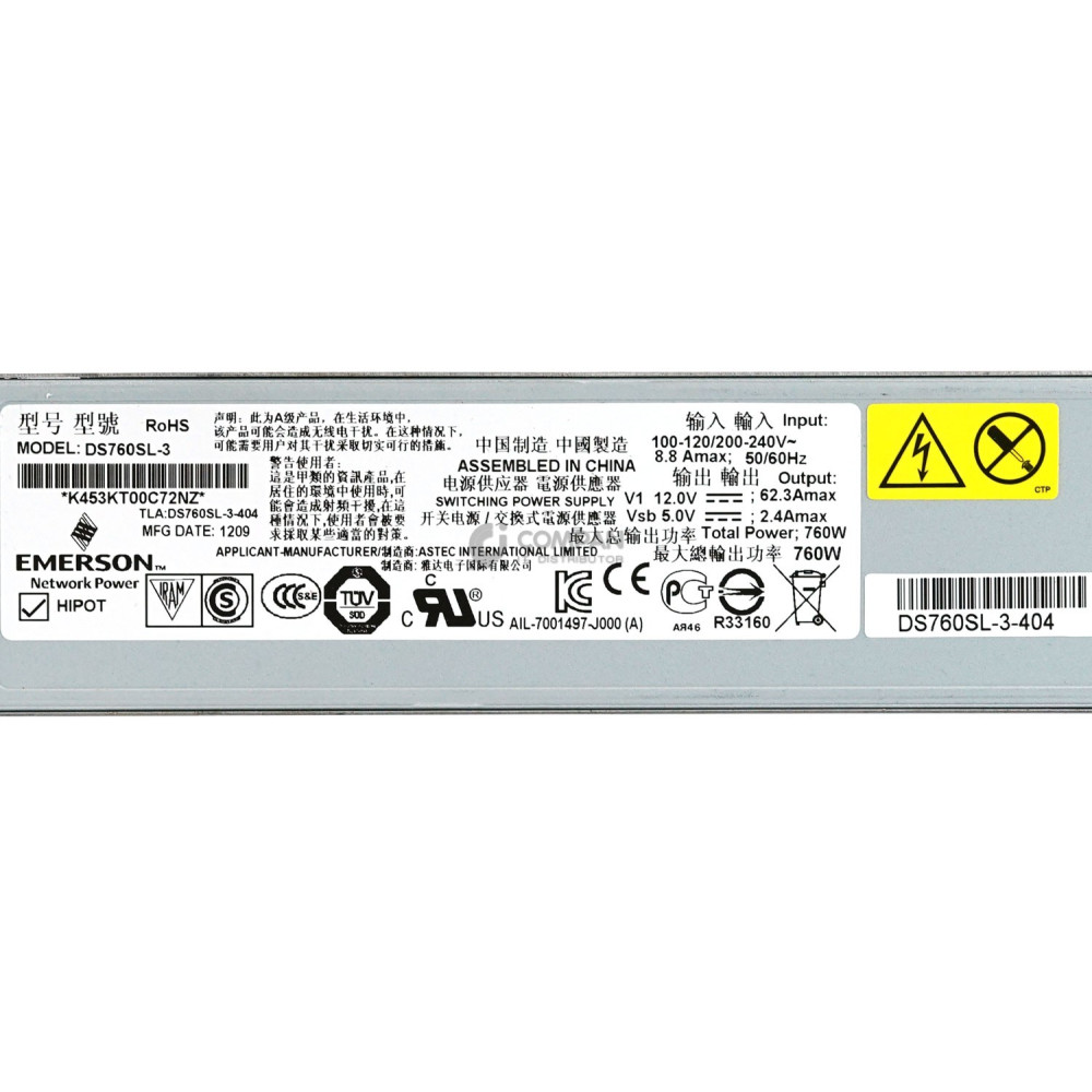 DS760SL-3 EMERSON 760W POWER SUPPLY